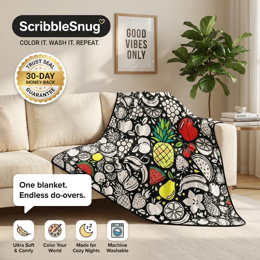ScribbleSnug™ Coloring Blanket