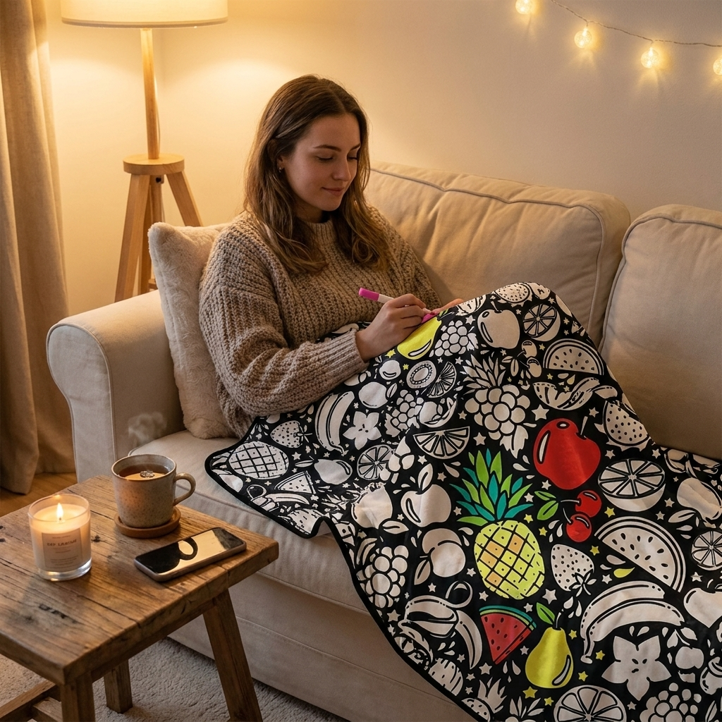 ScribbleSnug™ Coloring Blanket